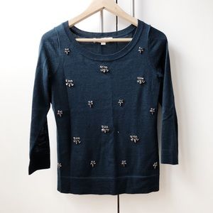 LOFT bejeweled sweater